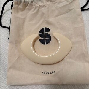 Soeur Cream resin bracelet